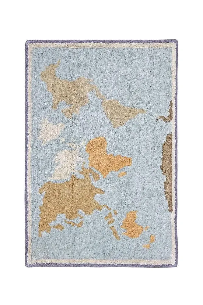 Washable Rug Mini Worldmap 2' 4" X 3' 3" image