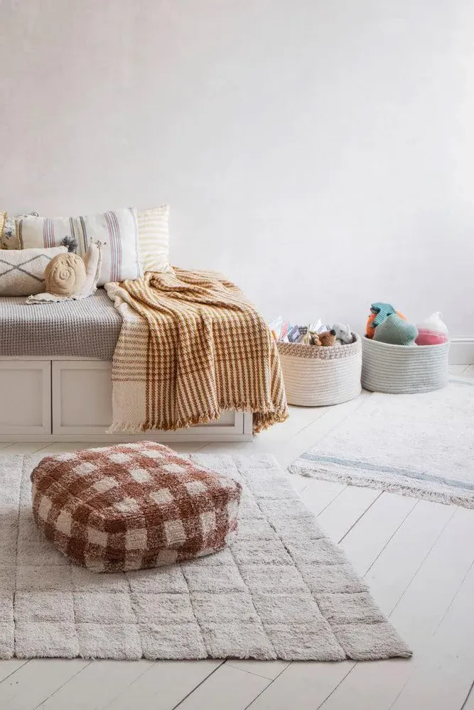 Washable Rug Mosaic 4' x 5'3" - Toffee Brown, Cotton