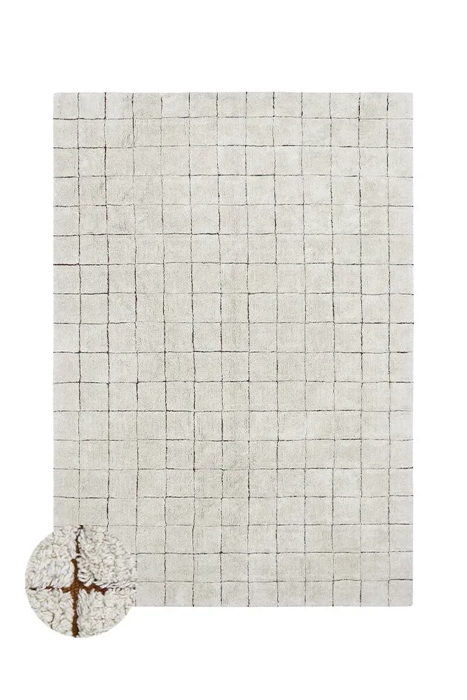 Washable Rug Mosaic 5'7" x 7'10" - Toffee Brown, Cotton