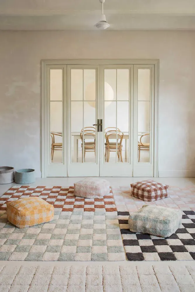 Washable Rug Tiles - Blue Sage