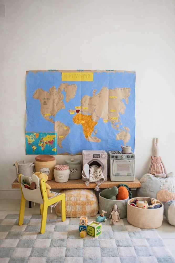 Washable Rug Tiles - Blue Sage