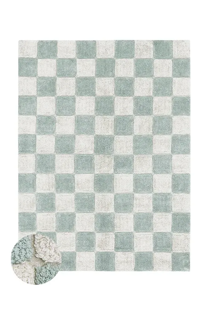 Washable Rug Tiles - Blue Sage image
