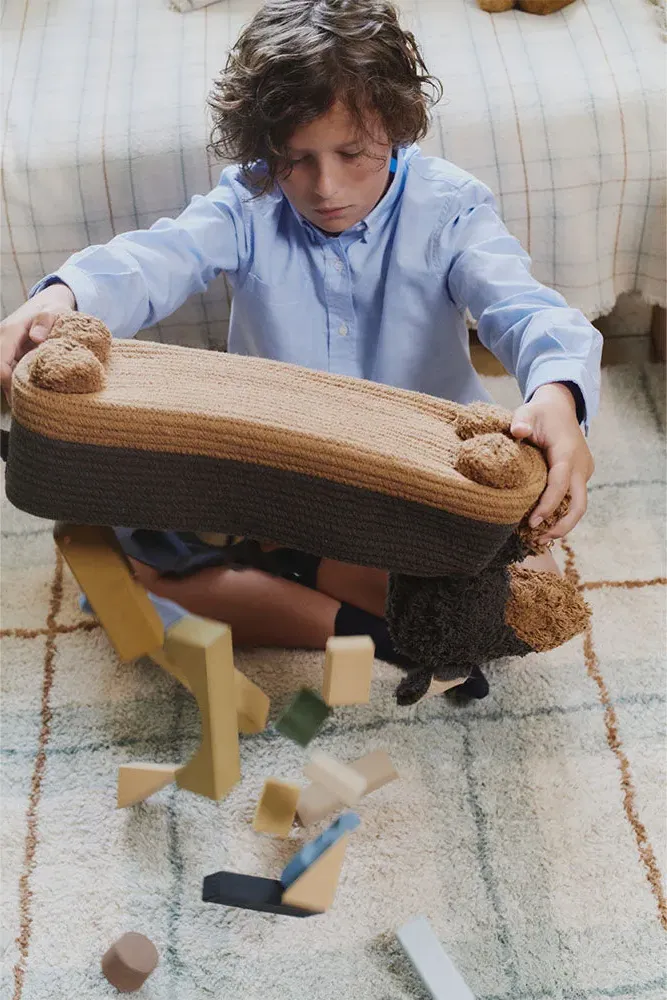 Washable Tartan Rug - Blue Sage, Cotton