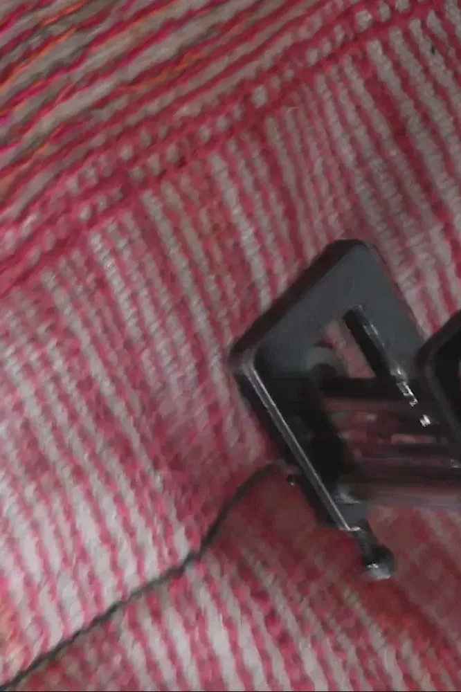 Washable Tartan Rug - Red, Cotton