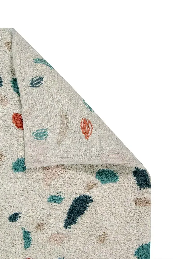 Washable Terrazzo Marble Rug - Multi-Color, Cotton