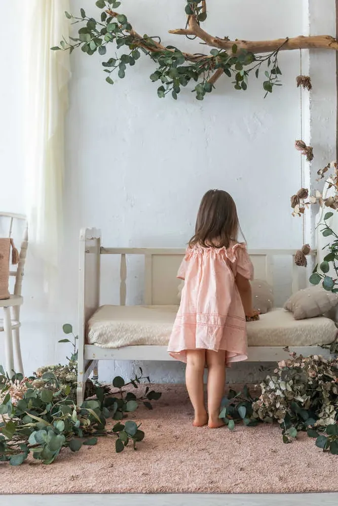 Woods Symphony Washable Area Rug - Nude