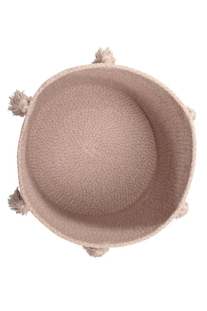 Woody Round Basket - Vintage Nude, Cotton