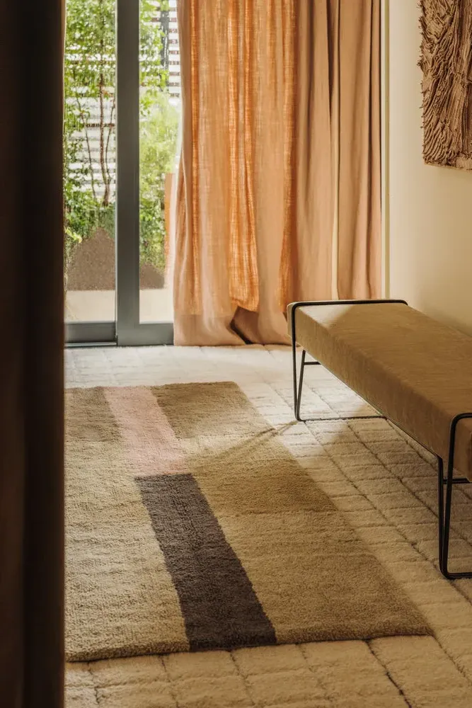 Wool Runner Rug Chroma - Dusty Pink