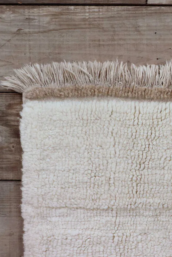 Wool Runner Rug Steppe - Sheep White, Wool