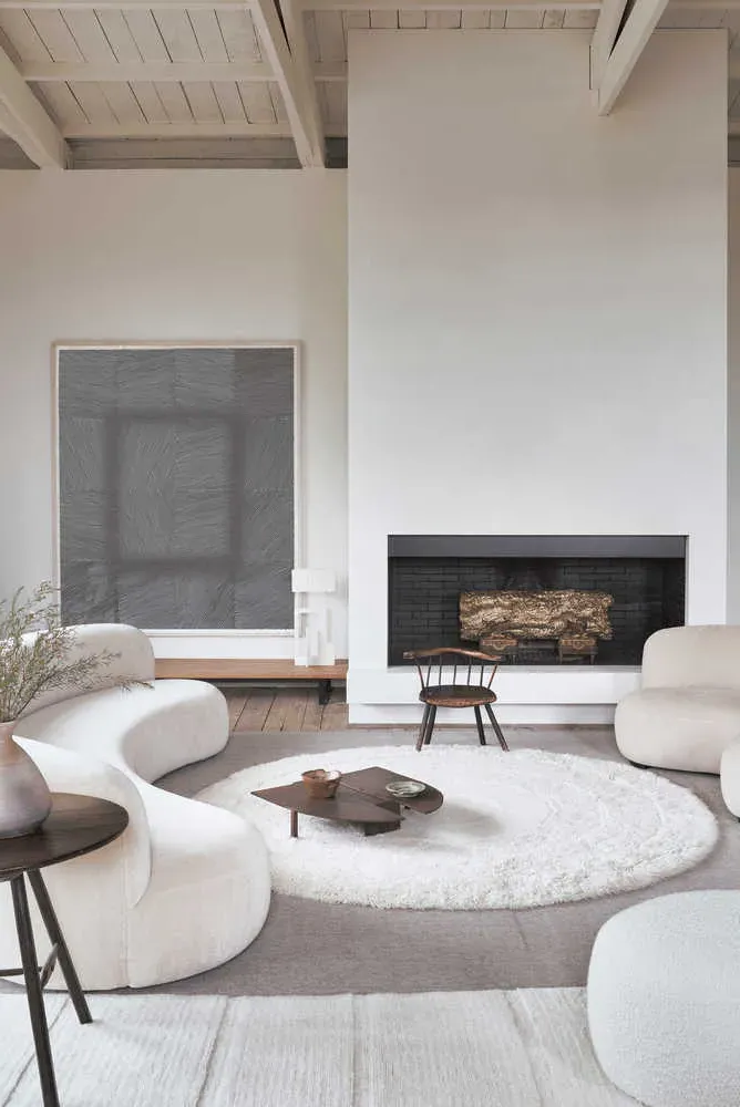 Woolable Arctic Circle Round Rug - Sheep White