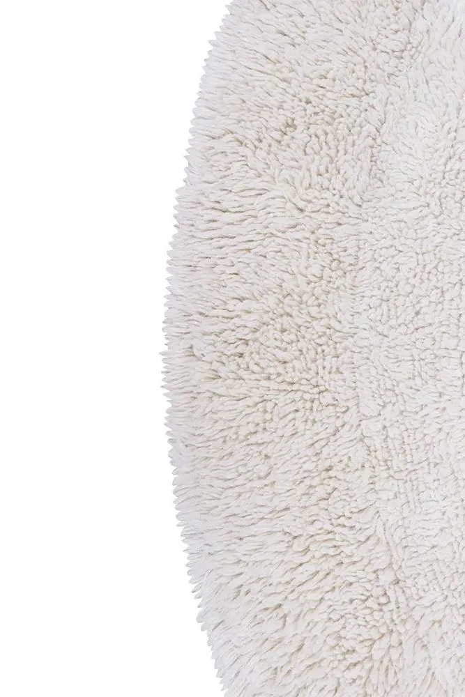 Woolable Arctic Circle Round Rug - Sheep White