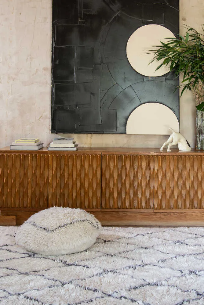 Woolable Puff Berber Soul Round Pouf - Shaggy