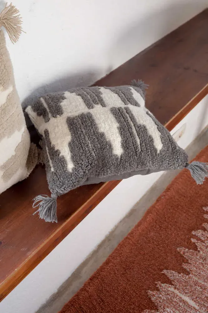 Zagros Cushion - Charcoal