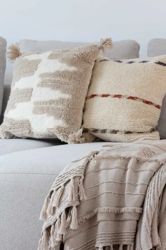 Zagros Throw Pillow - Sandstone