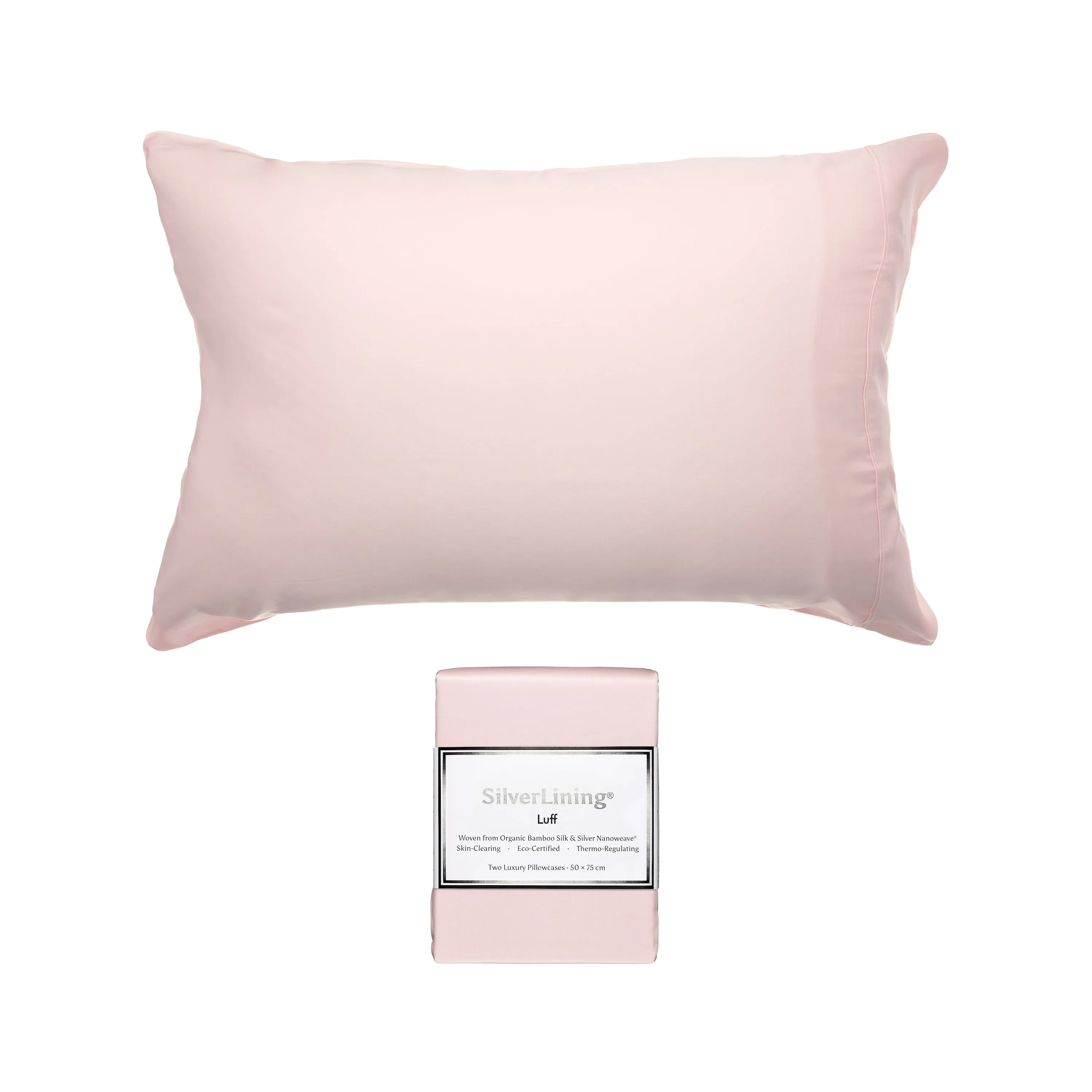 SilverLining® Organic Bamboo Silk Pillowcases 2 Pack product