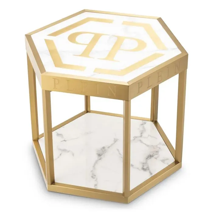 philipp-plein-billionaire-side-table-white-finishing-marble-brushed-brass image