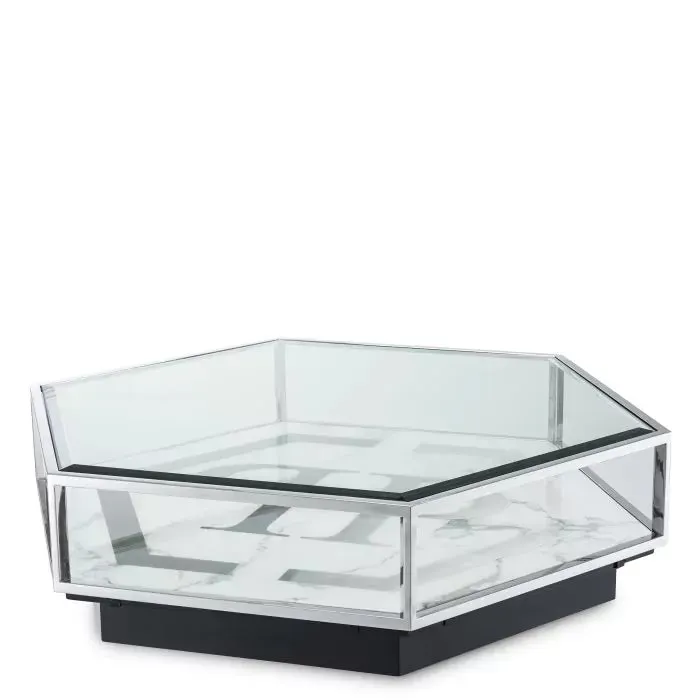 philipp-plein-falcon-view-coffee-table-white-finishing-marble-brushed-nickel-logo-clear-glass-polish image