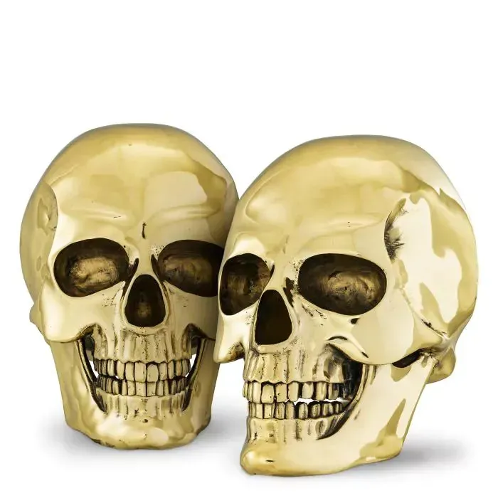 philipp-plein-gold-skull-wall-element-set-of-2-ornaments-sculptures-gold-finished-copper image