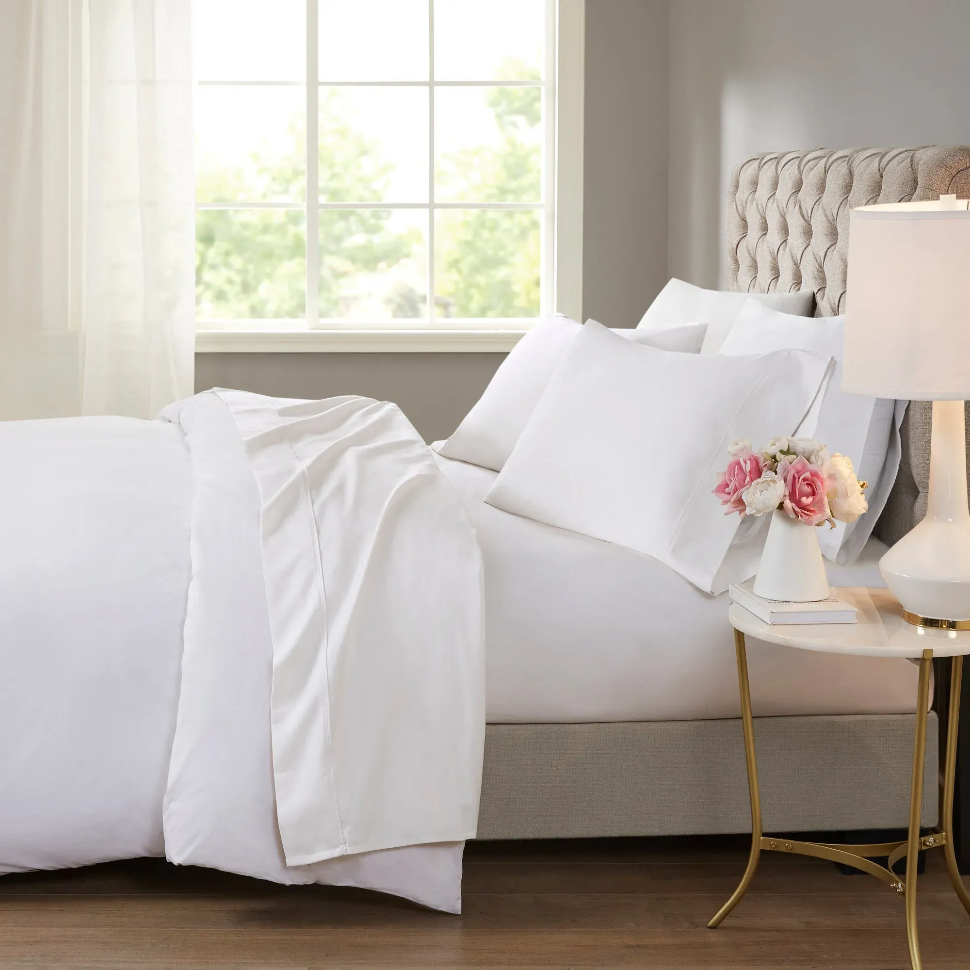 600 Thread Count Cooling 4-Piece Sheet Set - Cotton Blend alternate view