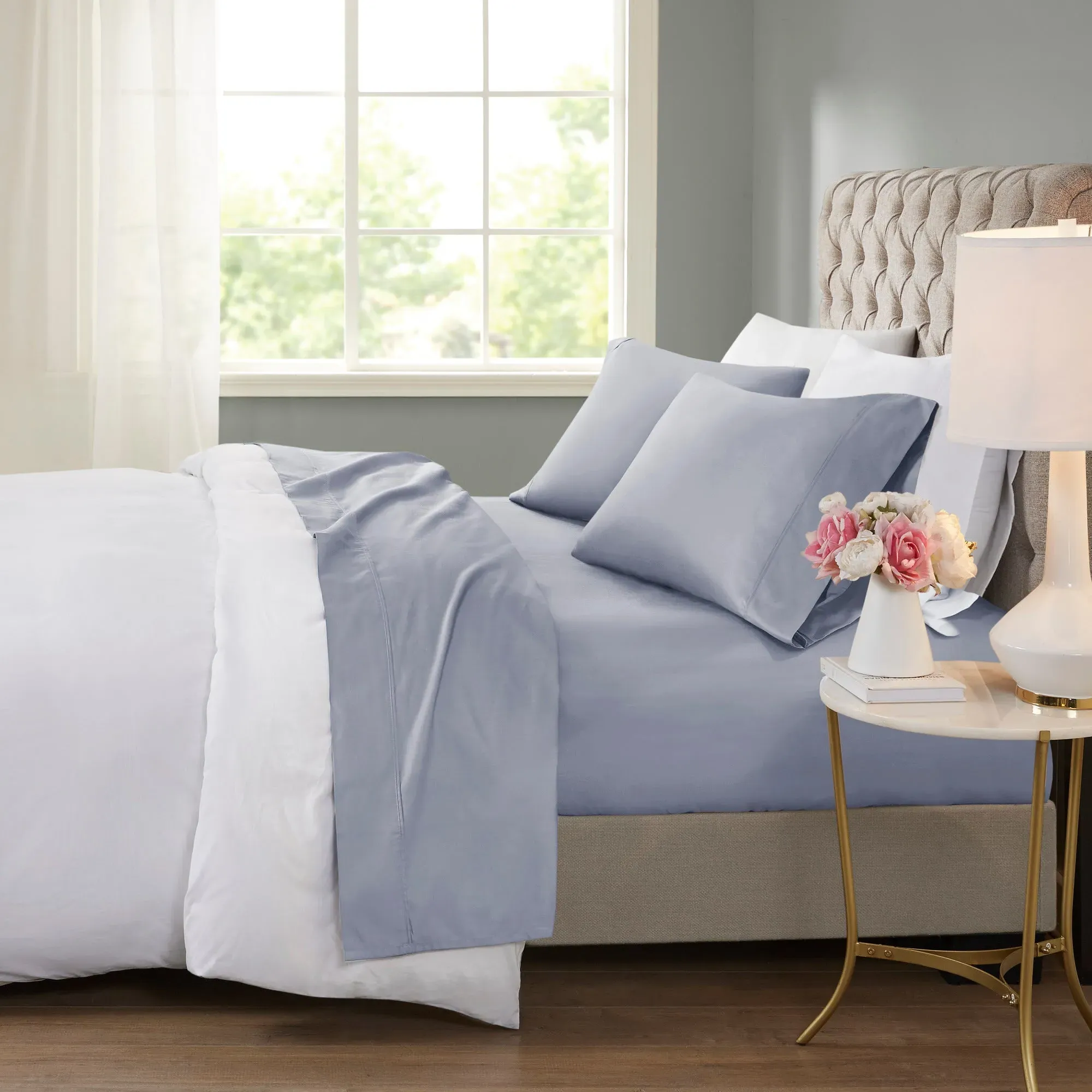 600 Thread Count Cooling 4-Piece Sheet Set - Cotton Blend product