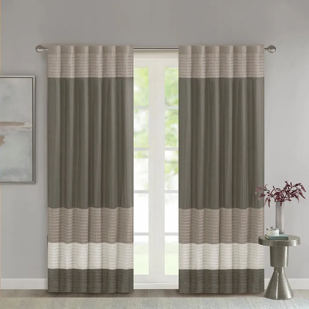 Amherst Polyoni Pintuck Curtain Panel - Faux Silk product