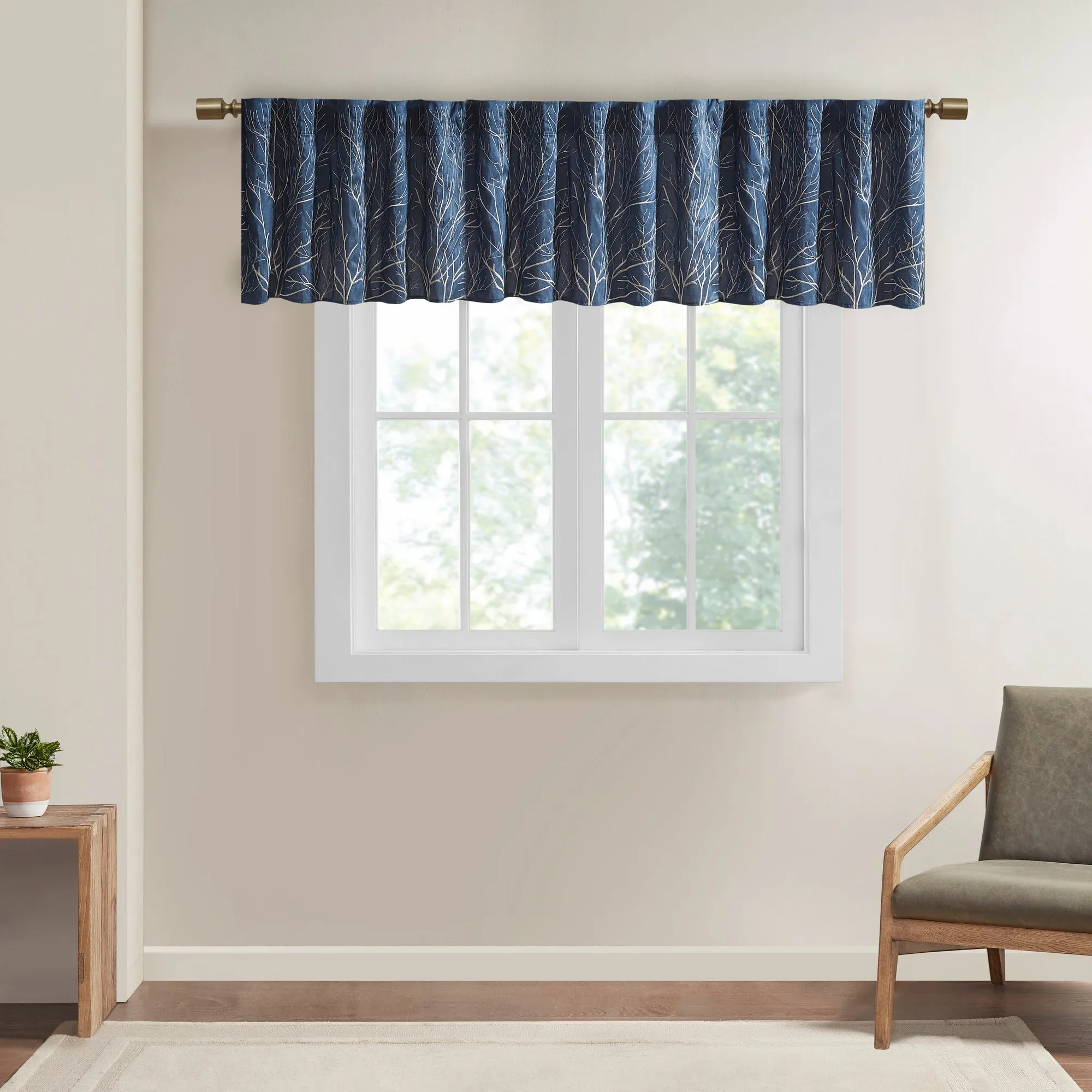 Andora Embroidered Window Valance - Faux Silk product