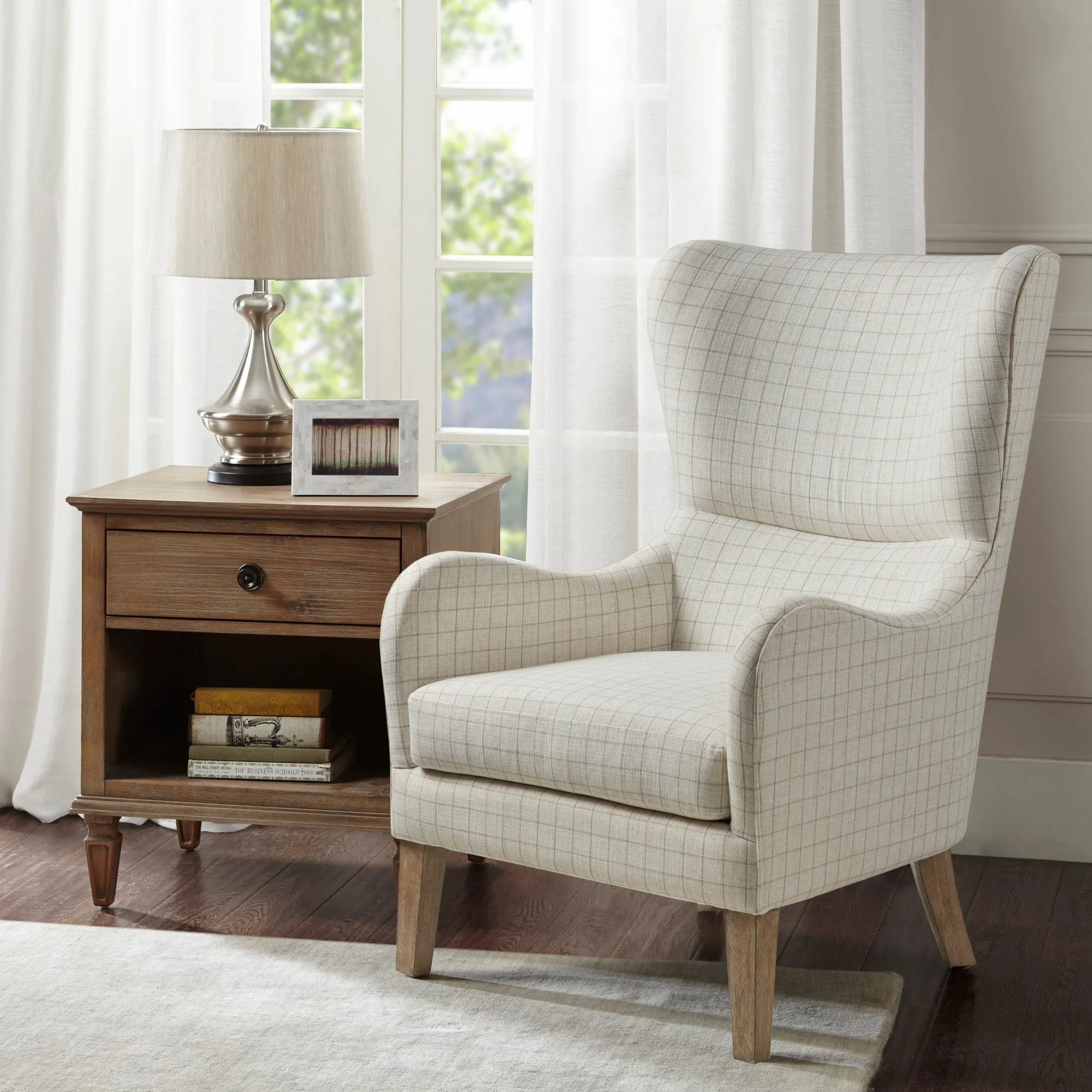 Arianna Swoop Wing Chair - Polyester product