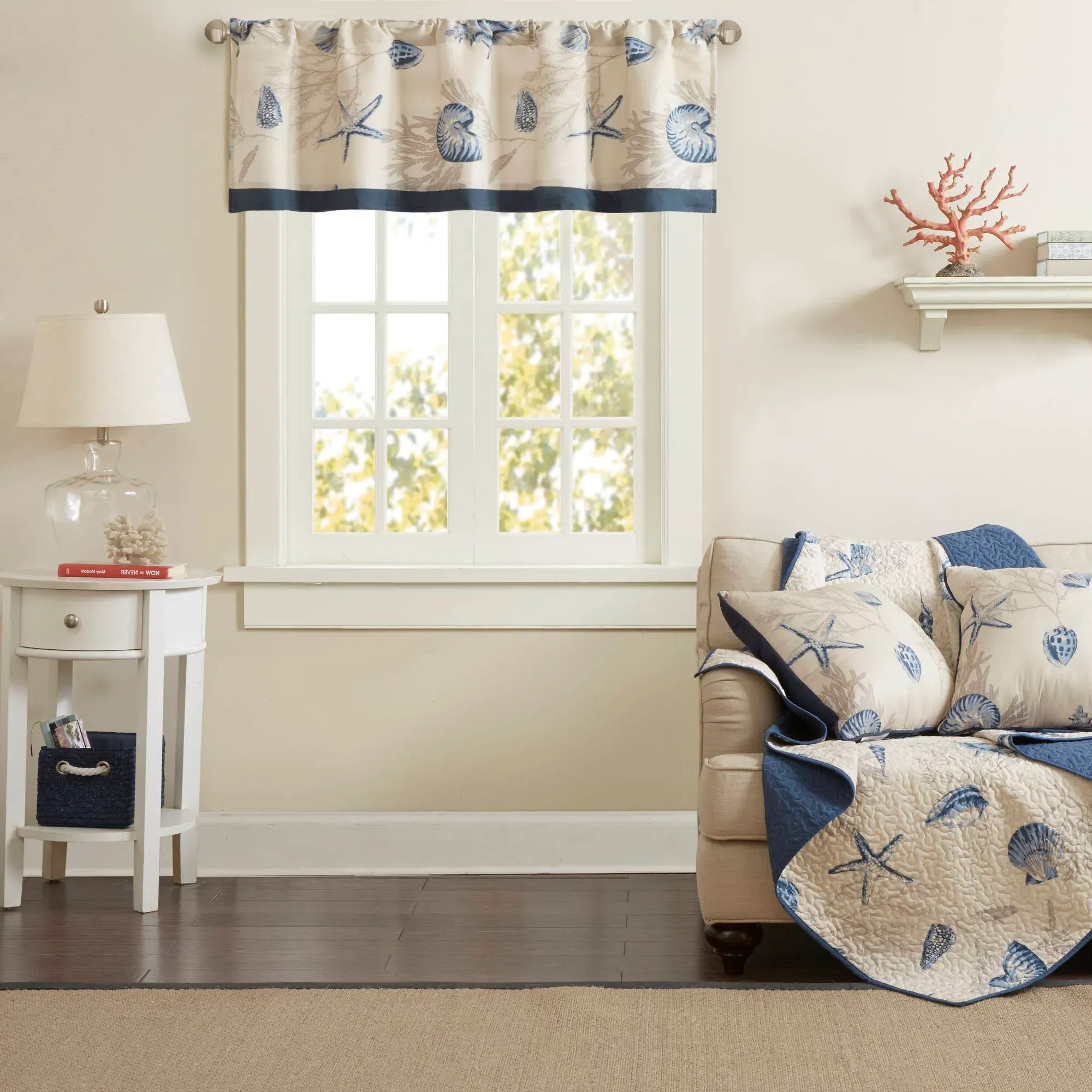 Bayside Printed Valance - Ivory, Cotton product