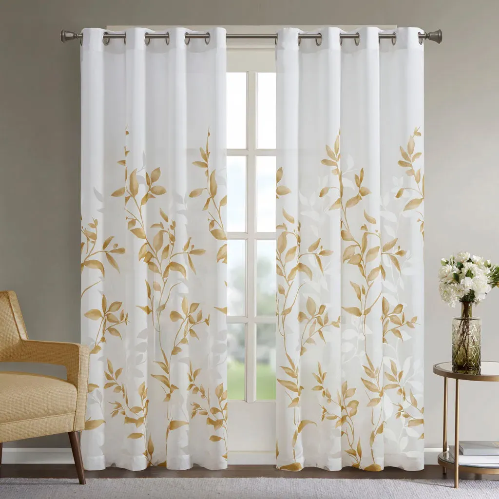 Cecily Burnout Printed Curtain Panel - Rayon, Polyester product
