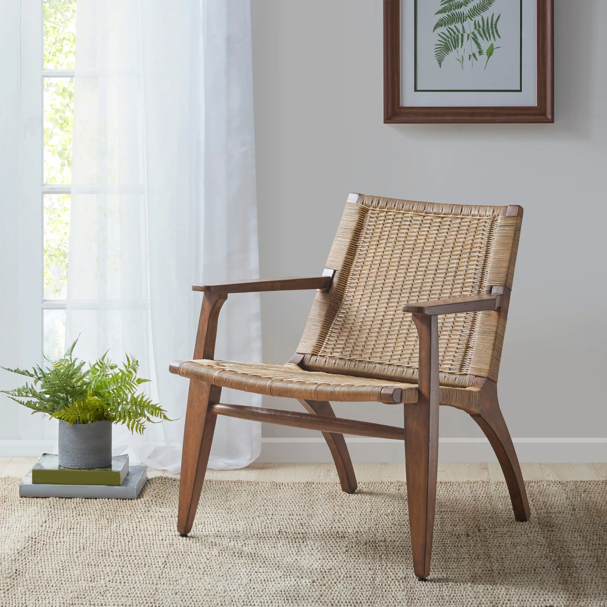 Clearwater Accent Chair - Rattan, Mahogany Wood product