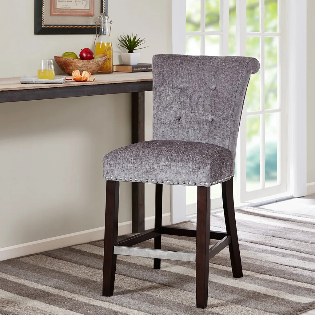 Colfax Button Tufted Counter Stool - Espresso, Polyester product