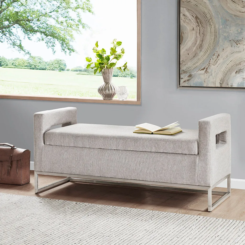 Crawford Storage Bench Soft Close - Grey, Polyester product