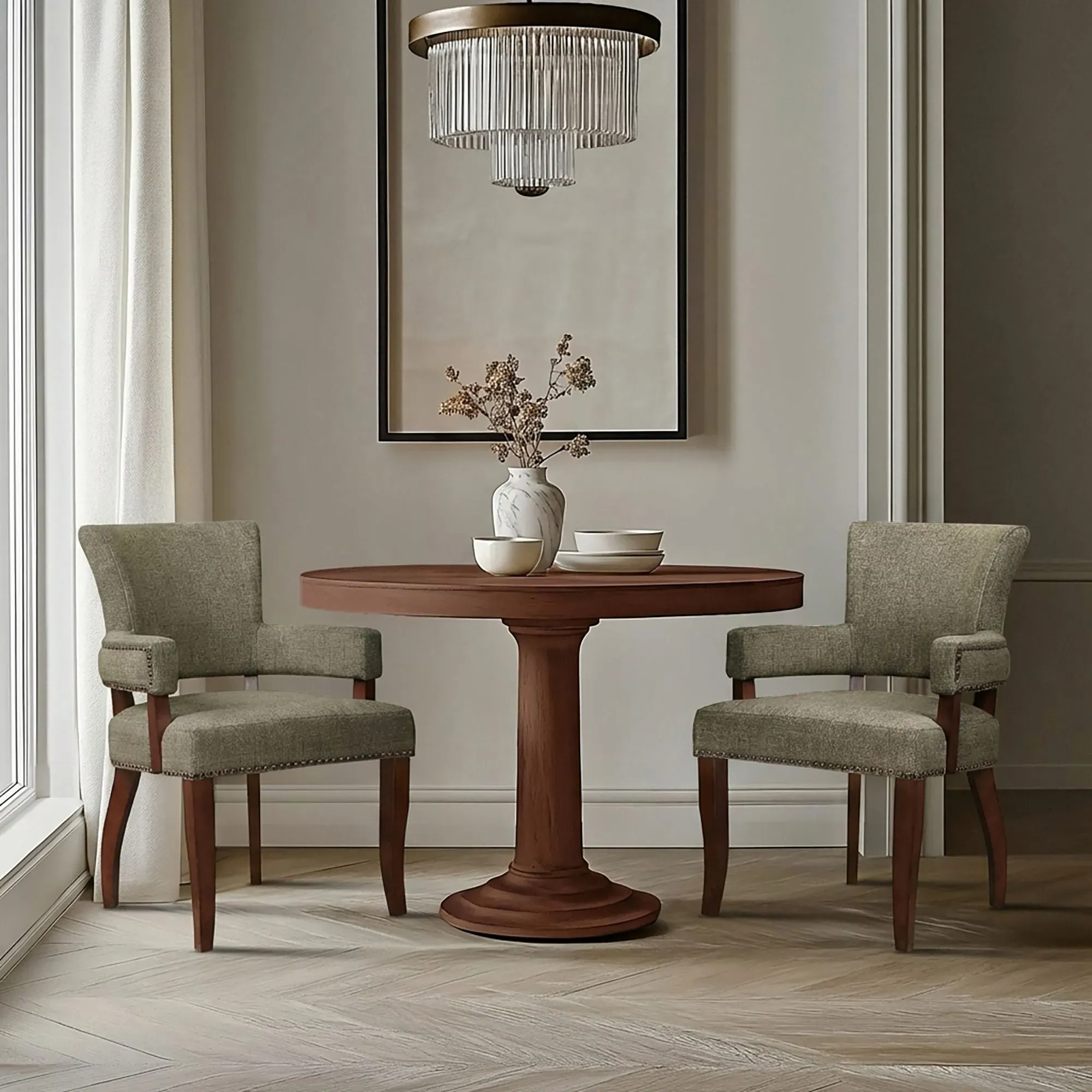 Dawson Upholstered Dining Chair with Padded Arms product