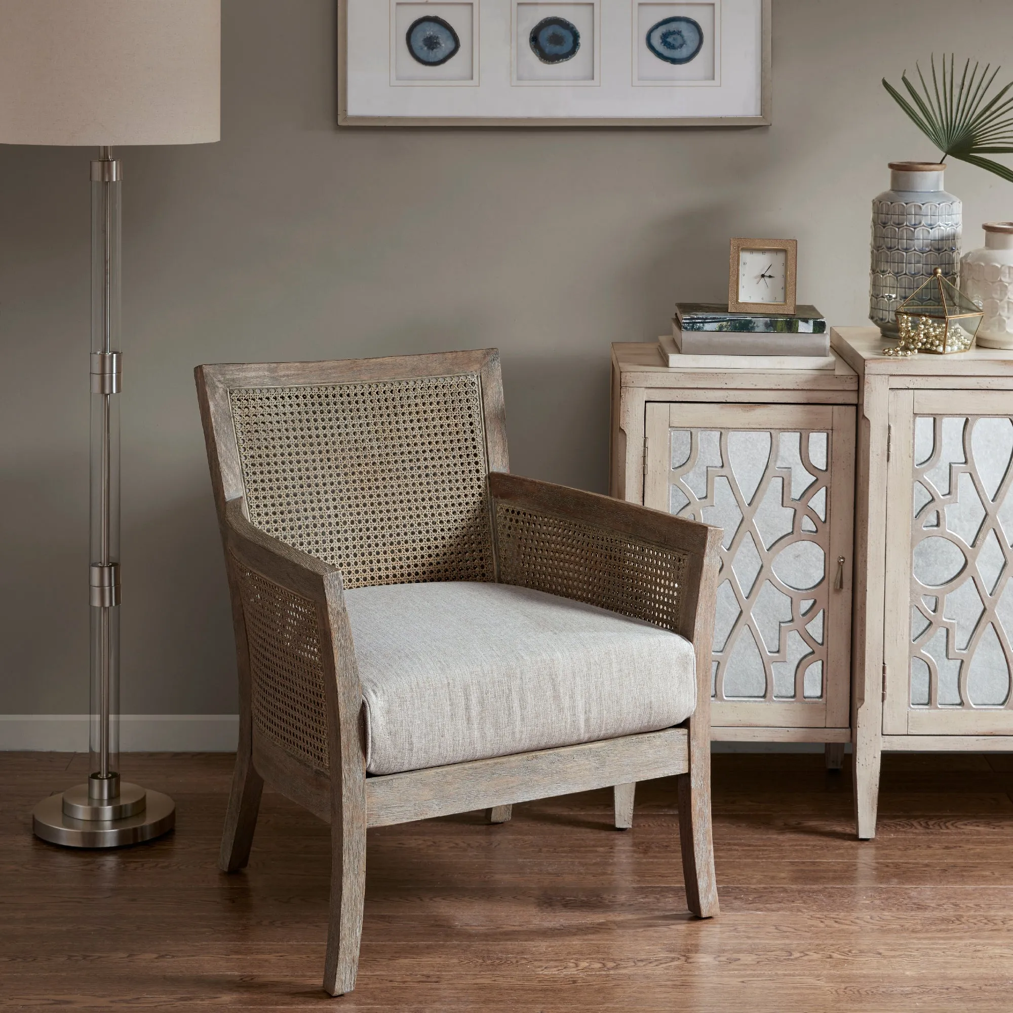 Diedra Cane Armchair - Natural Wood product