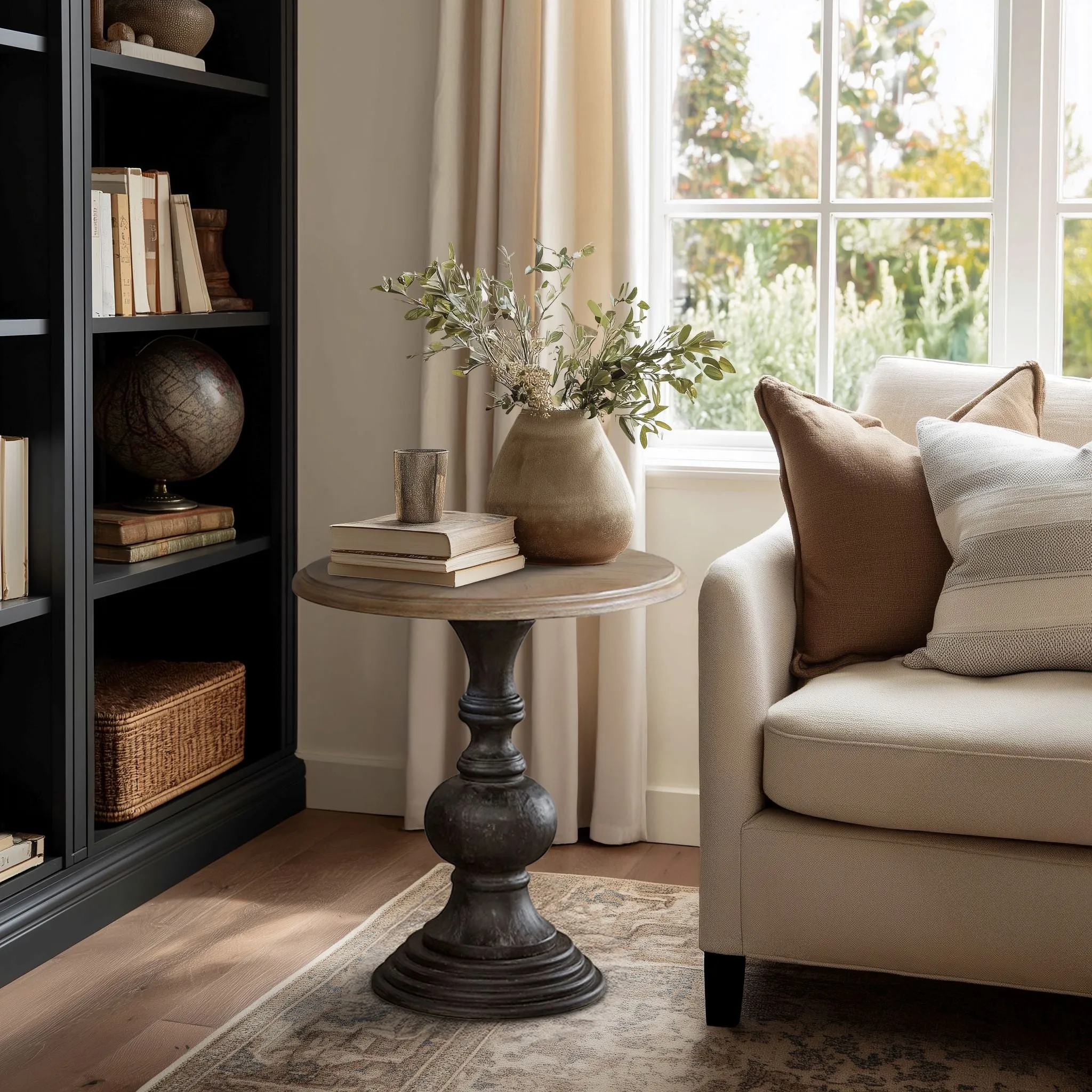 Lexi Round Accent Table - Reclaimed Walnut, Wood Veneer product