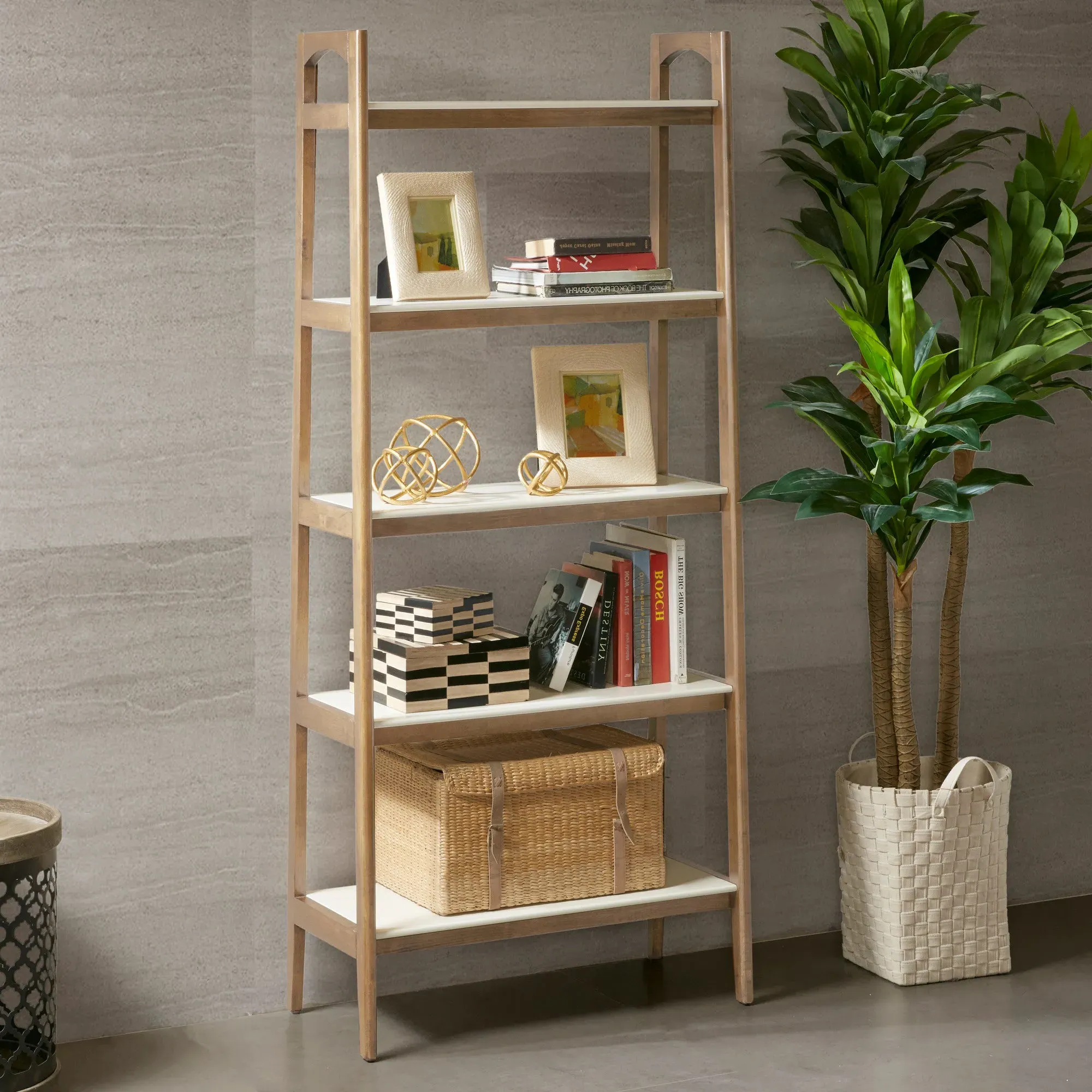Parker 5-Shelf Bookcase - White, MDF product