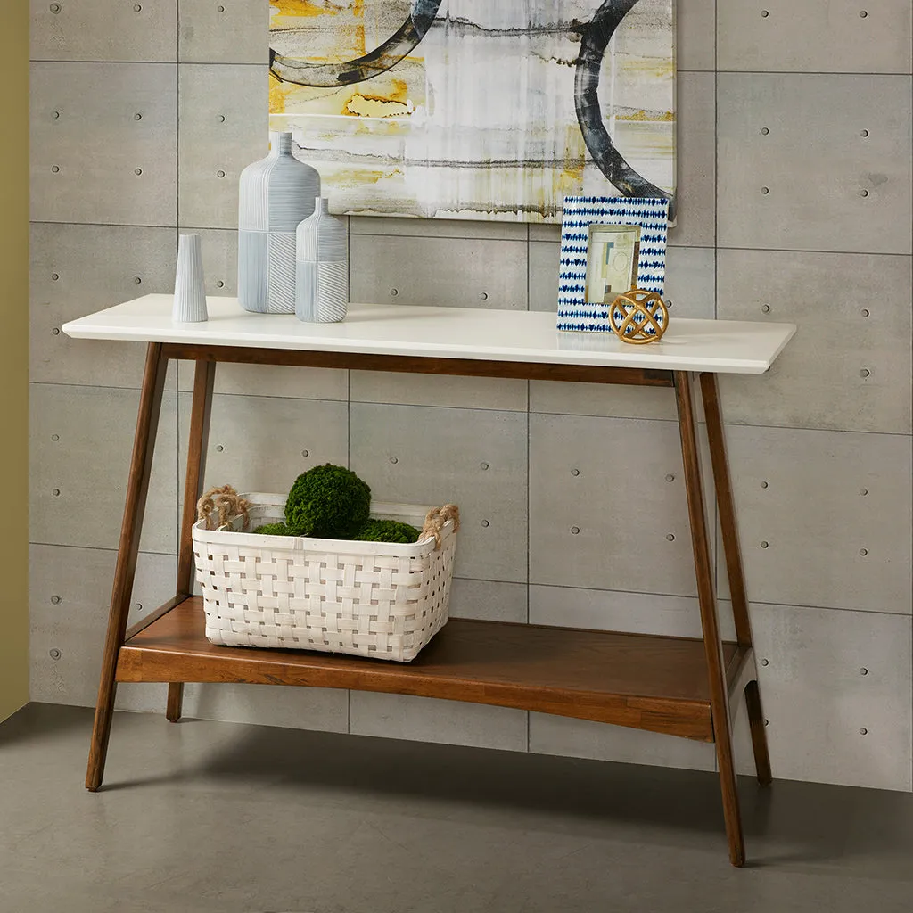 Parker Console Table with Storage Shelf - White product