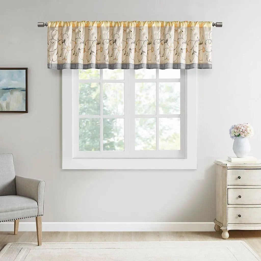 Serene Embroidered Window Valance - Polyester product
