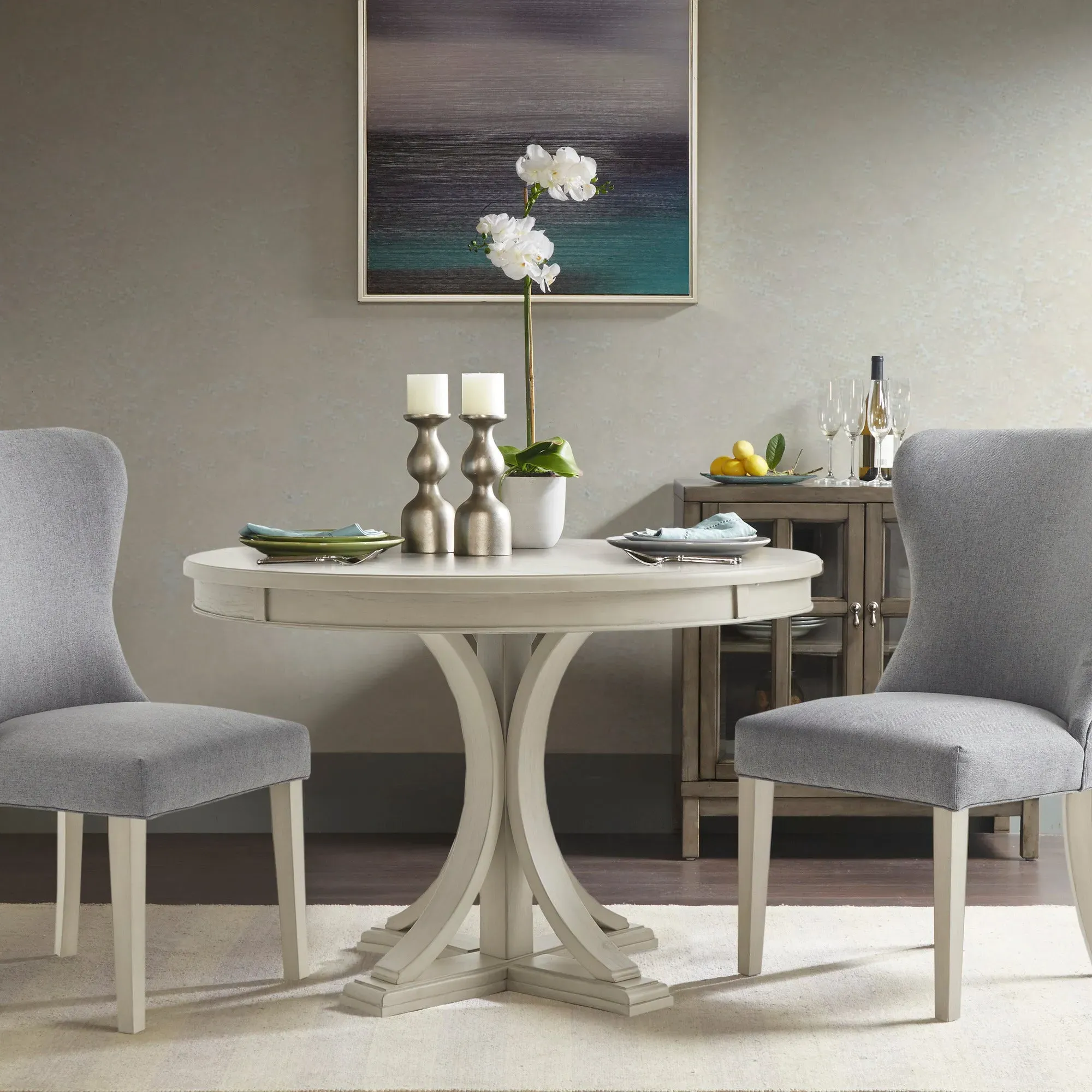 Helena Round Dining Table - Antique Cream, Wood Veneer product