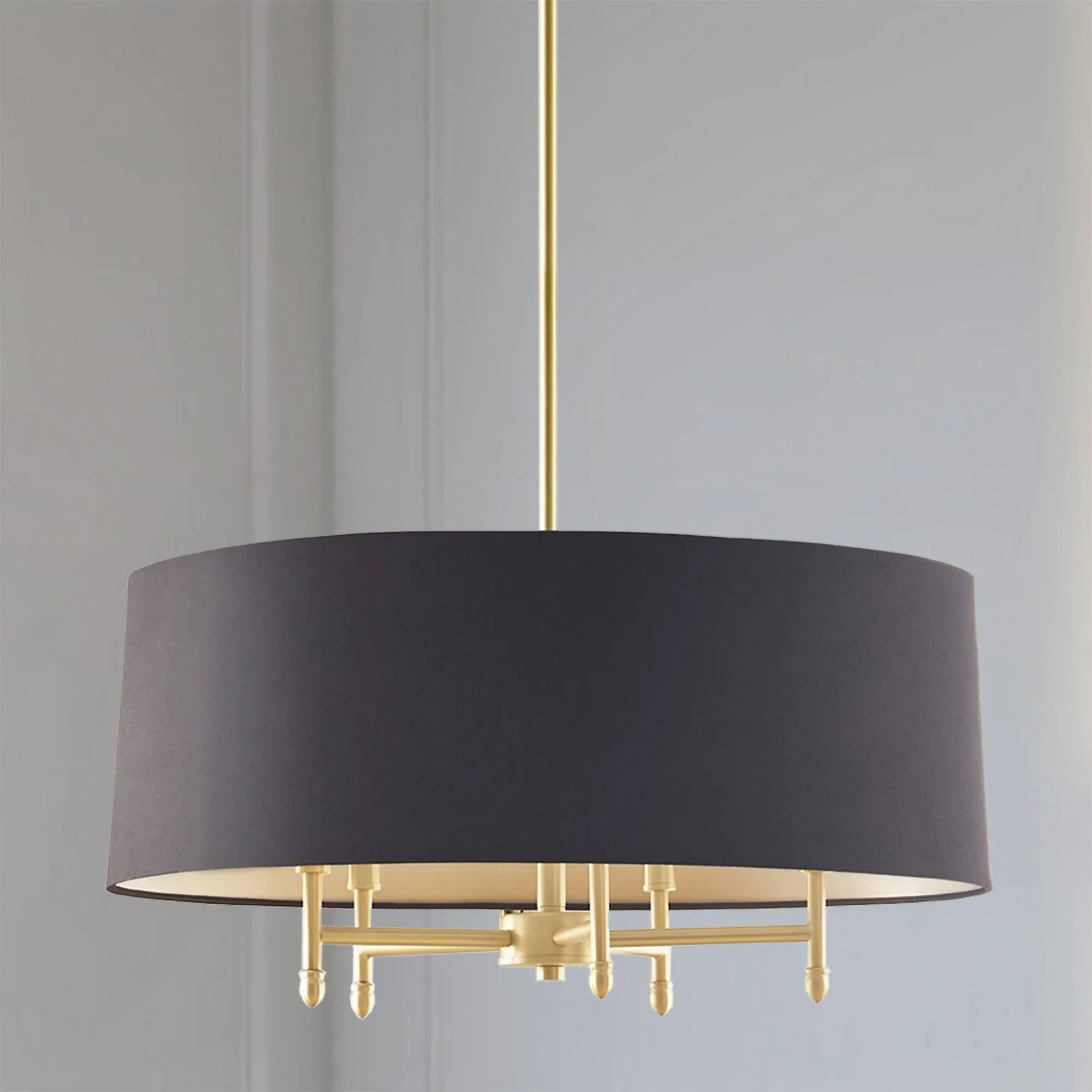 Presidio 5-Light Dimmable Chandelier - White, Fabric alternate view