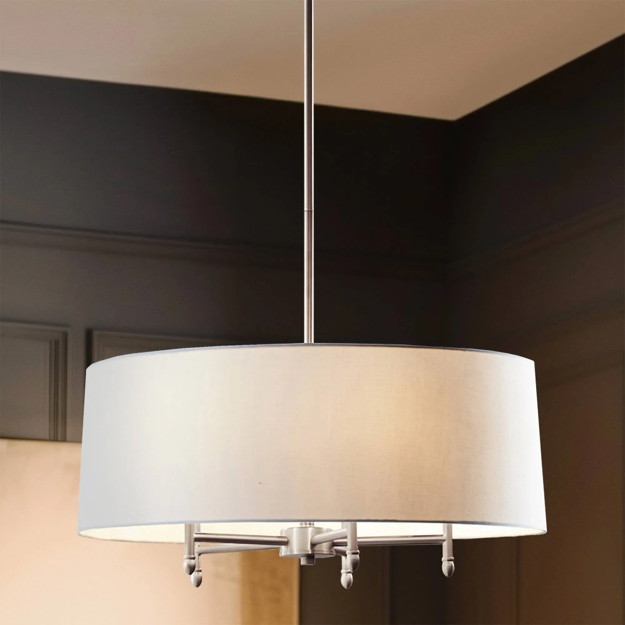 Presidio 5-Light Dimmable Chandelier - White, Fabric product
