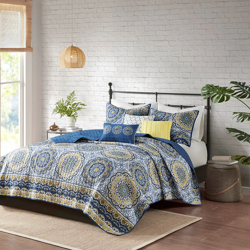 Tangiers 6-Piece Reversible Quilt Set with Throw Pillows product