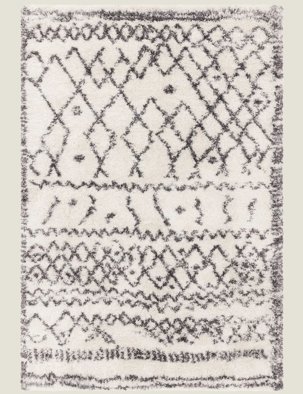 Alto Moroccan Shaggy Rug - Cream Mix, Acrylic product