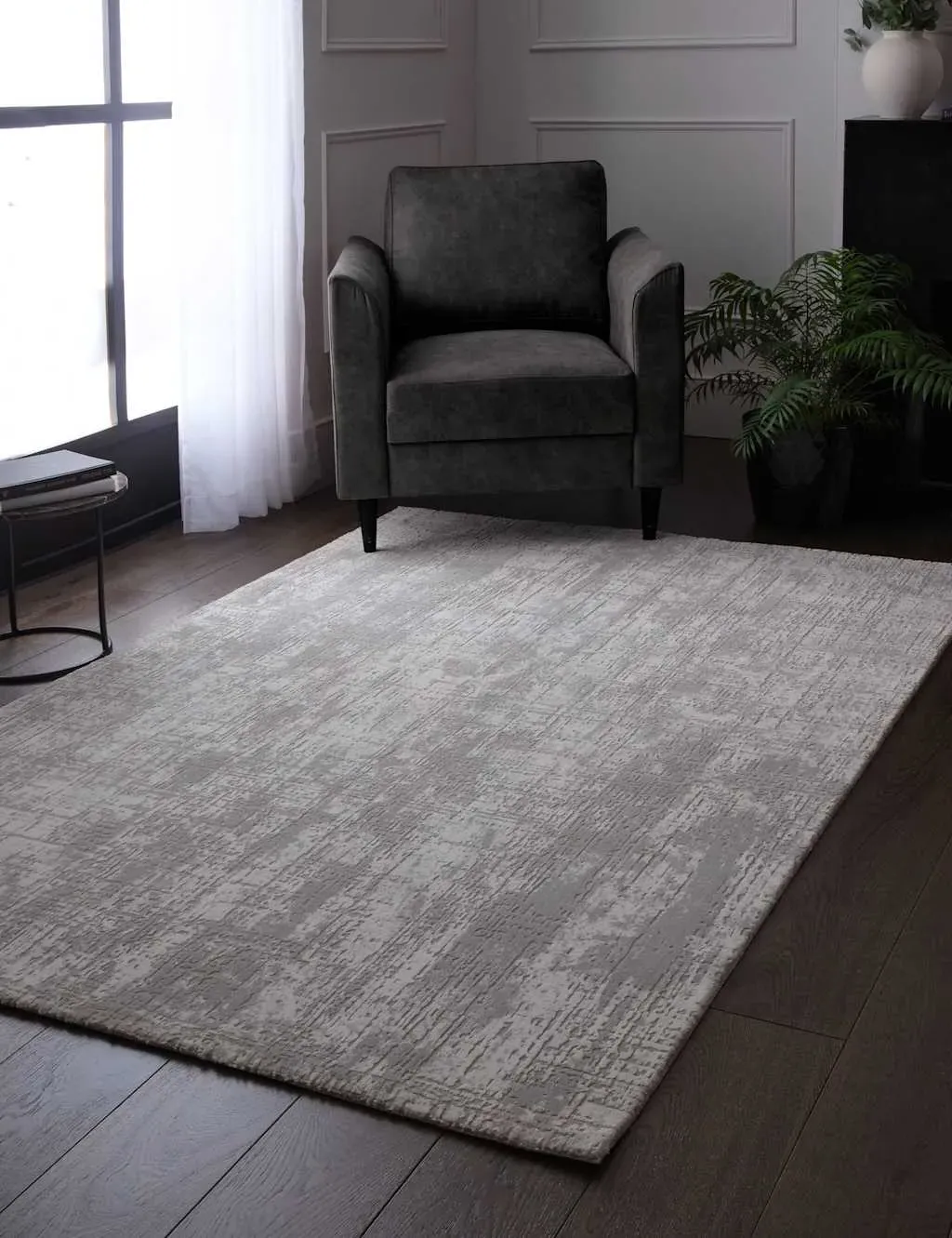 Kuza Abstract Woven Rug - Grey product