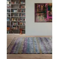 Muse Check Woven Rug - Multi alternate view