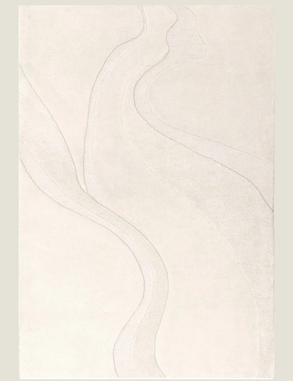 Olsen Tufted Rug - Ivory, Wool product