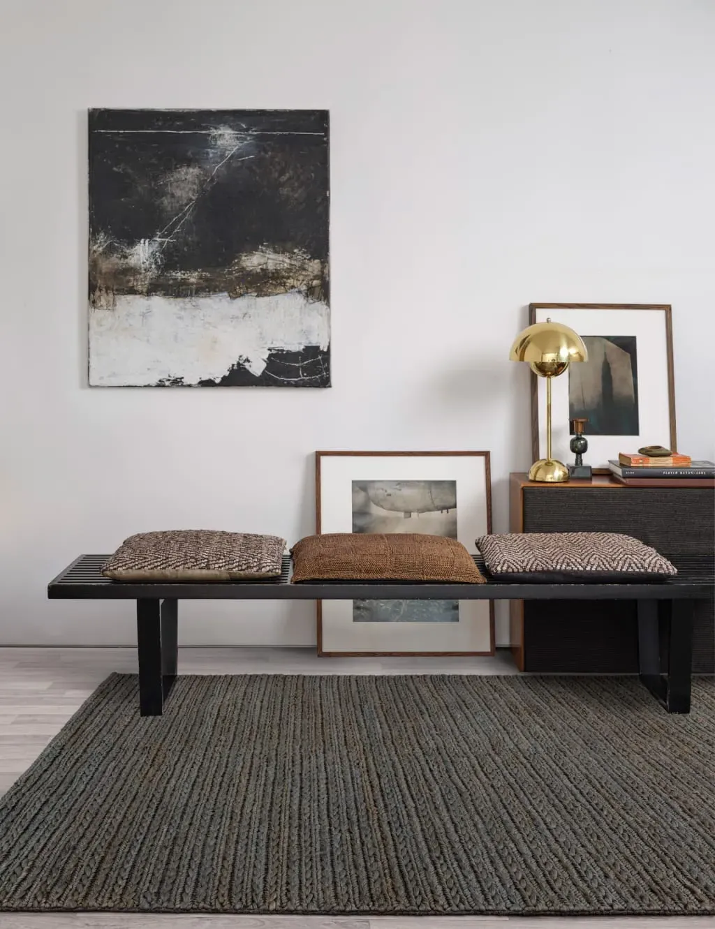 Oakley Rectangular Rug - Charcoal, Jute product