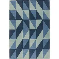 Reef Flag Rectangular Rug - Blue Mix, Pure Wool alternate view