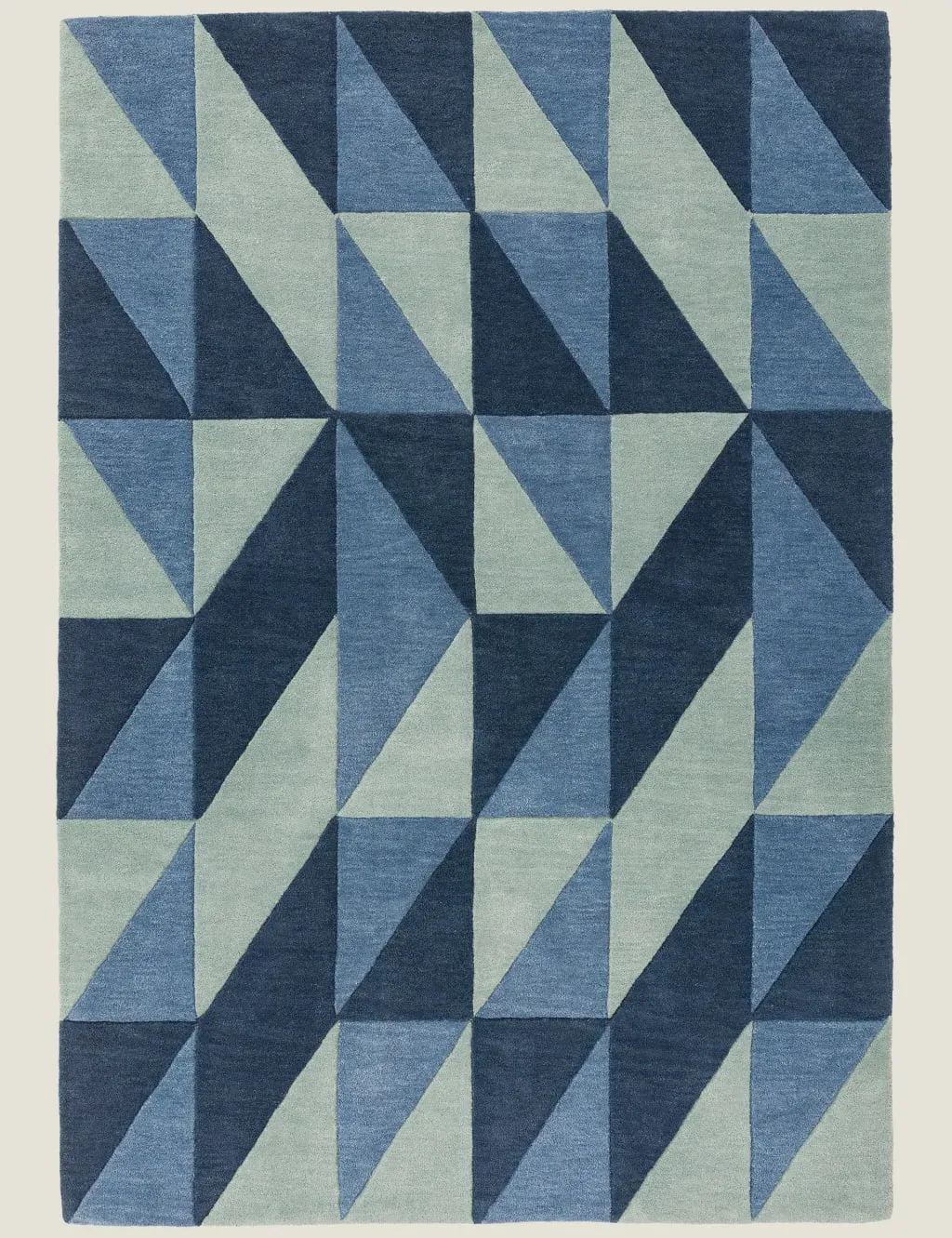 Reef Flag Rectangular Rug - Blue Mix, Pure Wool product