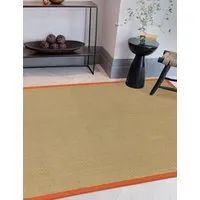 Sisal Rectangular Rug with Cotton Border - Beige alternate view